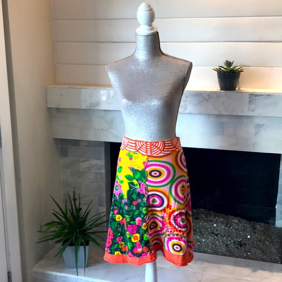 Desigual Dresses & Skirts - Desigual Cotton A Line Multicolored Skirt M EUC
